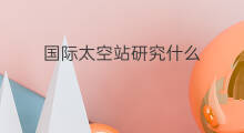 国际太空站研究什么 国际太空站返回方式是什么