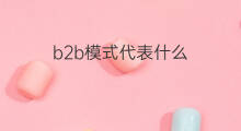 b2b模式代表什么 B2B代表什么