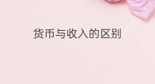 货币与收入的区别 收入与利得的区别