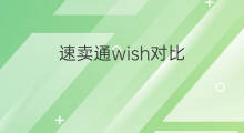 速卖通wish对比 速卖通对比wish