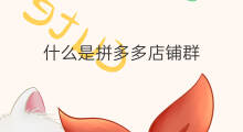 什么是拼多多店铺群 拼多多店群选什么店铺