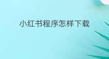 小红书程序怎样下载 怎样下载小红书