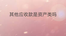 其他应收款是资产类吗 贸易应收款是资产吗 其他应收款是资产类吗 贸易应收款是资产吗