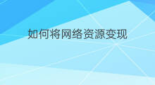 如何将网络资源变现 如何将跨境电商变现
