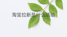 淘宝拉新是什么活动 什么活动适合拉新