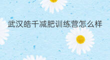 武汉皓千减肥训练营怎么样 武汉哪里有减肥训练营