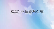 暗黑2亚马逊怎么练 暗黑2亚马逊用什么弓