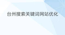 台州搜索关键词网站优化 台州关键词优化方式