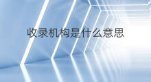 收录机构是什么意思 收录机rec什么意思