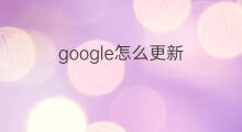 google怎么更新 哪里更新google