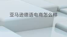 亚马逊德语电商怎么样 跨境电商怎么学德语
