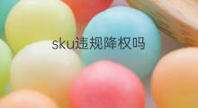 sku违规降权吗 sku降权吗