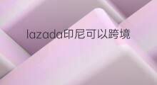 lazada印尼可以跨境吗 lazada印尼好做吗