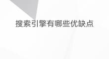 搜索引擎有哪些优缺点 分类搜索引擎优缺点