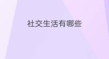 社交生活有哪些 怎样规划社交生活