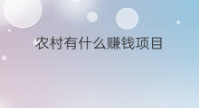 农村有什么赚钱项目 农村有什么好的创业项目