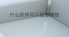 什么软件可以直播赚钱 那个软件直播可以赚钱