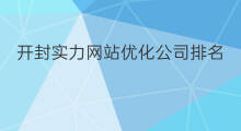 开封实力网站优化公司排名 开封网站优化排名公司