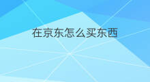 在京东怎么买东西 怎么在京东上买东西