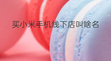 买小米手机线下店叫啥名 买小米手机线下店叫啥名字