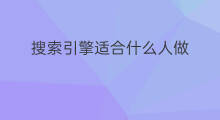 搜索引擎适合什么人做 搜索引擎适合什么公司做