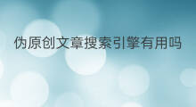 伪原创文章搜索引擎有用吗 网络搜索引擎有用吗
