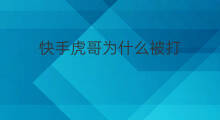 快手虎哥为什么被打 快手散打哥为什么被打