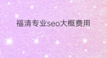 福清专业seo大概费用 福清网络seo大概费用