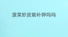 菠菜虾皮能补钾吗吗 虾皮菠菜能熬粥吗吗