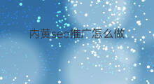 内黄seo推广怎么做 seo怎么做