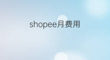 shopee月费用 chatgpt包月费用