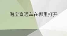 淘宝直通车在哪里打开 淘宝无线直通车在哪里打开