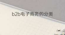 b2b电子商务的分类 b2b电子商务模式分类