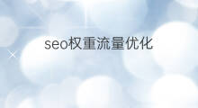 seo权重流量优化 seo优化权重分配