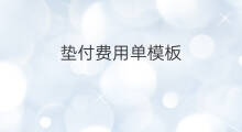 垫付费用单模板 不垫付费用