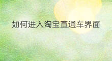 如何进入淘宝直通车界面 如何进直通车