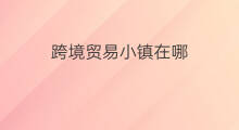 跨境贸易小镇在哪 跨境电商小镇在哪