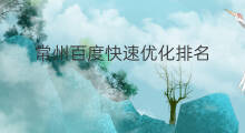 常州百度快速优化排名 常州百度推广优化排名