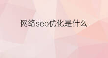 网络seo优化是什么 网络seo优化