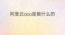 阿里云aso是做什么的 阿里的1688是做什么的