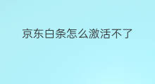 京东白条怎么激活不了 为什么不能激活京东白条