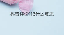 抖音评论118什么意思 抖音118什么意思