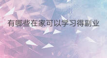 有哪些在家可以学习得副业 自己在家学习什么副业