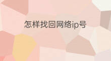 怎样找回网络ip号 怎样找回ld号ip