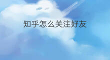知乎怎么关注好友 知乎怎么搜好友