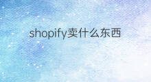 shopify卖什么东西 shopify卖什么东西合适