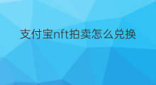 支付宝nft拍卖怎么兑换 支付宝nft拍卖能买吗