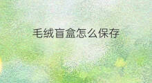 毛绒盲盒怎么保存 除了牛奶盲盒还有什么盲盒