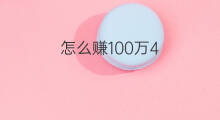 怎么赚100万4 4年可以赚100万吗