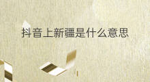 抖音上新疆是什么意思 抖音新疆是什么意思